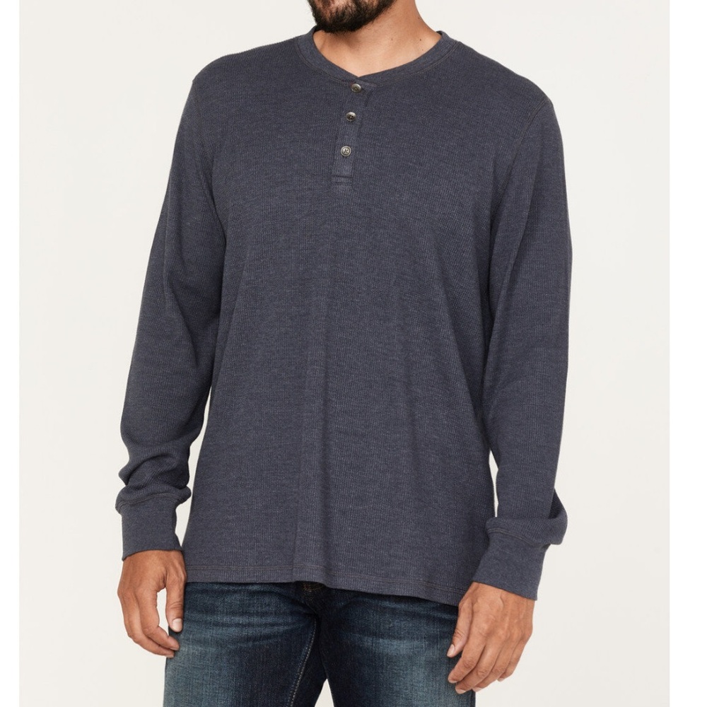 North River men’s navy waffle Henley